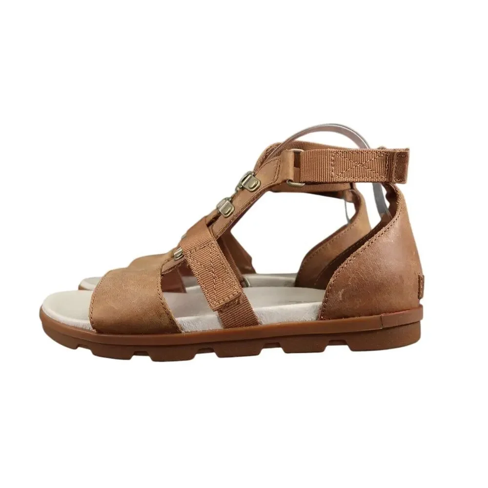 Sorel Shoes Women 9 Sandal Gladiator Fashion Comfort Leather Torpeda Carly Brown